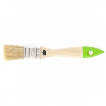 Кисть плоская 25 мм натуральная щетина деревянная ручка Сибртех 82261 купить в Когалыме
