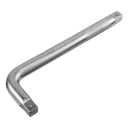 Вороток Г-образный, 300*100 мм, квадрат 3/4&quot;, CrV, матовый хром Denzel 14068 купить в Когалыме