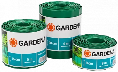 Бордюр зеленый 20 см, длина 9 м  GARDENA