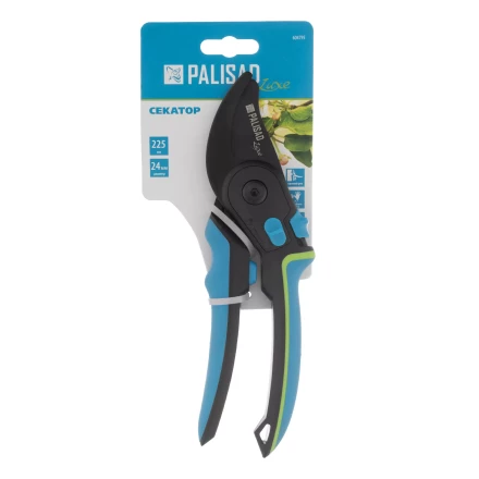 Секатор прямого реза Palisad, 225 мм, регулировка захвата, трехкомпонентные рукоятки, Luxe 604795 купить в Когалыме