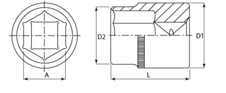 Головка торцевая 3/8&quot;DR 8 мм S04H3108  Jonnesway 48011 купить в Когалыме