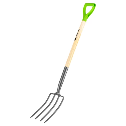 Вилы 4-рогие Сибртех 61380, огородные, кованые, 195х295х1165 мм, деревянный лакированный черенок купить в Когалыме