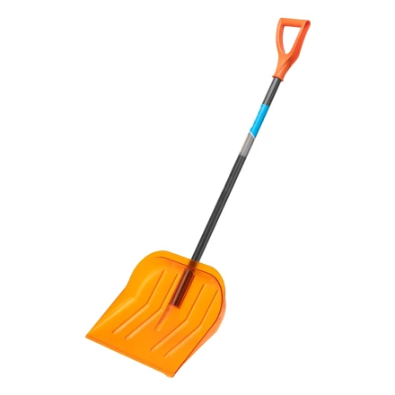 Лопата для уборки снега поликарбонат Сибртех, 465х410х1390 мм, стальной черенок, усиленная 61655 купить в Когалыме