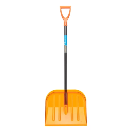 Лопата для уборки снега поликарбонат Сибртех, 465х410х1390 мм, стальной черенок, усиленная 61655 купить в Когалыме