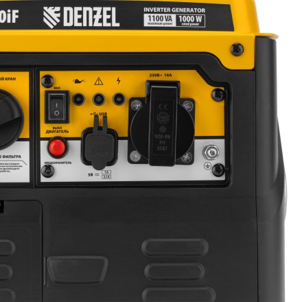 Генератор инверторный DENZEL GS-1100iF 94706, 1,1 кВт, 230 В, ручной старт купить в Когалыме