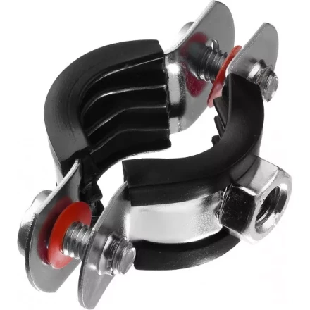 Хомут трубный с гайкой, оцинкованный, 1/2&quot;, 10шт, ЗУБР Мастер 37850-20-24 37850-20-24 купить в Когалыме