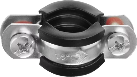 Хомут трубный с гайкой, оцинкованный, 1/2&quot;, 10шт, ЗУБР Мастер 37850-20-24 37850-20-24 купить в Когалыме