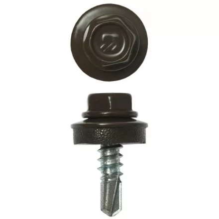 Саморезы ЗУБР окраш., RAL 8028 земел.-коричн., для крепл. кров. матер. к металл. констр., 5.5x19мм, 2500шт 4-300310-55-019-8028 купить в Когалыме