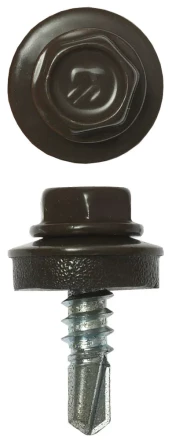 Саморезы ЗУБР окраш., RAL 8028 земел.-коричн., для крепл. кров. матер. к металл. констр., 5.5x19мм, 2500шт 4-300310-55-019-8028 купить в Когалыме