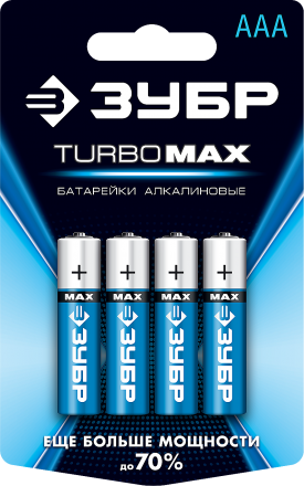 Батарейки TURBO MAX алкалиновые AAA 15В серия Без серии купить в Когалыме