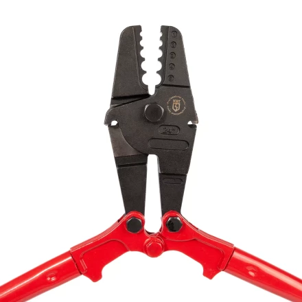 Пресс-клещи КВТ ПК-5-600Т с матрицей для опрессовки стальных тросов овальными алюминиевыми и медными втулками (91984) купить в Когалыме