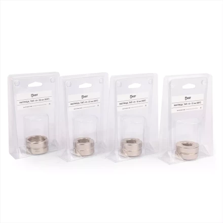 Набор матриц КВТ V (15–28 мм) для опрессовки фитингов из меди и нержавеющей стали (89623) купить в Когалыме