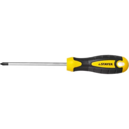 Отвертка STAYER &quot;MASTER&quot; &quot;ТECHNO&quot;, двухкомпонентная рукоятка, магнитный наконечник, Cr-V, PH1x100мм 2508-1-10_z02 купить в Когалыме