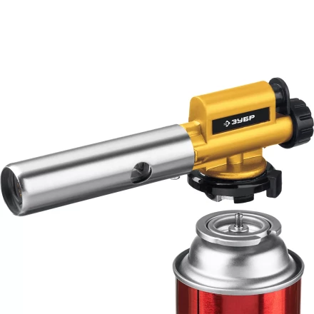 ЗУБР ГПМ-800, 1300°C, цельнометаллическая, газовая горелка с пьезоподжигом на баллон с цанговым соединением, Профессионал (55550) купить в Когалыме