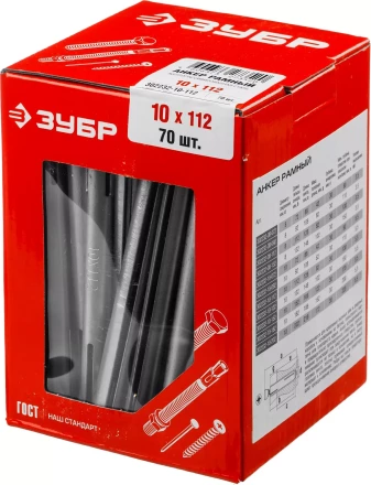 ЗУБР 10 х 112 мм, 70 шт, рамный анкер (302232-10-112) купить в Когалыме