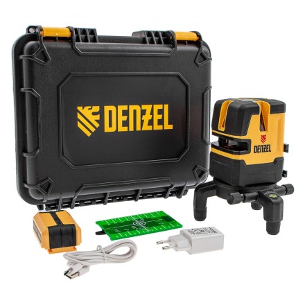 Лазерный уровень LX 06 Green, 30 м, 520 нм, аккумулятор Li 5200 mAh, резьба 5/8&quot; Denzel 35072 купить в Когалыме