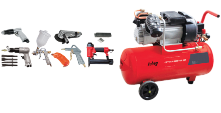 Компрессор масляный поршневой прямой FUBAG COTTAGE MASTER KIT+8предметов купить в Когалыме