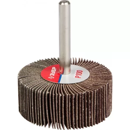 Круг шлифовальный ЗУБР "МАСТЕР" веерный лепестковый, на шпильке, тип КЛО, зерно-электрокорунд нормальный, P100, 20х50мм 36601-100 купить в Когалыме