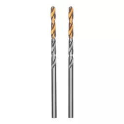Сверло спиральное по металлу 3,2 x 65 мм, Р6М5, Golden Tip , 2шт. Denzel 718226
