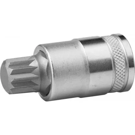 Торцовая бита-головка KRAFTOOL &quot;INDUSTRIE QUALITAT&quot;, материал S2, SPLINE, сатинированная, 1/2&quot;, M16 27911-16_z01 купить в Когалыме