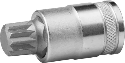 Торцовая бита-головка KRAFTOOL &quot;INDUSTRIE QUALITAT&quot;, материал S2, SPLINE, сатинированная, 1/2&quot;, M16 27911-16_z01 купить в Когалыме
