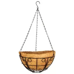 Кашпо подвесное с декором, с кокосовой корзиной, диаметр, 30 см Palisad 690108