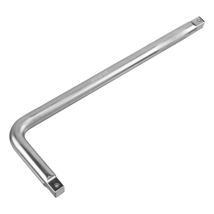 Вороток Г-образный, 450*150 мм, квадрат 3/4", CrV, матовый хром Denzel 14069 купить в Когалыме