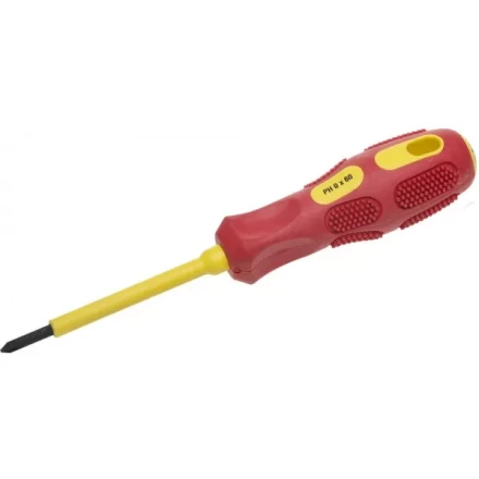 Отвертка STAYER &quot;PROFESSIONAL&quot; &quot;MAX-GRIP&quot; диэлектрическая, двухкомпонентная рукоятка, Cr-V, PH №0x60мм 25828-0-060 G купить в Когалыме