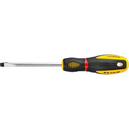 Отвертка STAYER &quot;PROFI&quot; &quot;PROTech&quot;, двухкомп рукоятка, намагниченная, Cr-Mo, SL6,0x100мм 25131-06-10_z02 купить в Когалыме