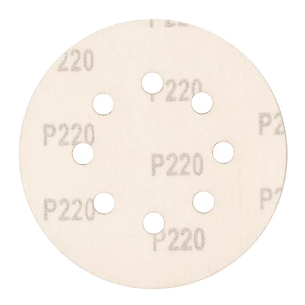 Круг абразивный на ворсовой подложке под "липучку", перфорированный, P 220, 125 мм, 5 шт Сибртех 738097 купить в Когалыме