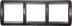 Панель СВЕТОЗАР &quot;ГАММА&quot; накладная, горизонтальная, цвет темно-серый металлик, 3 гнезда SV-54148-DM купить в Когалыме