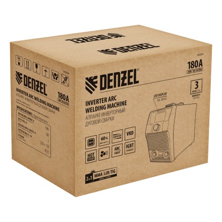 Аппарат инвертор. дуговой сварки Denzel SDR-185 Ultra, 180 А, ПВ 60% 94359 купить в Когалыме