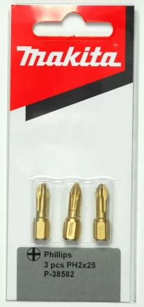 Биты Makita PH2 25мм 3шт, алмазные (P-38582) купить в Когалыме