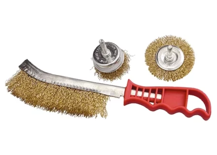Набор щеток для дрели 3 шт 1 плоская 65 мм 50 мм &quot;чашка&quot; ручная металлическая MATRIX 74484 купить в Когалыме