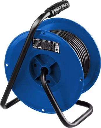 Удлинитель на катушке &quot;ПВС 315&quot;, 40 м, 3500 Вт, 4 гнезда, IP44, ПВС 3х1,5 кв мм, ЗУБР 55081-40 купить в Когалыме