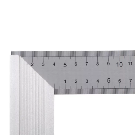 Угольник стальной 250 мм, нержавеющая сталь, градуировка, алюминиевое основание Denzel 32396 купить в Когалыме