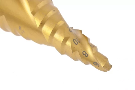 Сверло ступенчатое 6-8-10-12-14-16-18-20-22-24-26-28-30 мм HSS спиральный Профиль шестигранный хвостовик Matrix 72357 купить в Когалыме