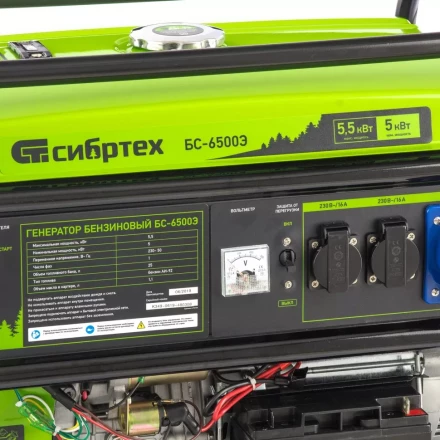 Генератор бензиновый Сибртех БС-6500Э 94548 купить в Когалыме