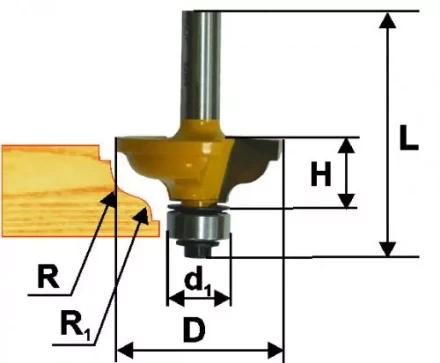 Фреза кром калевочная ф34.9х13мм R4/48мм хв 8мм 9266 купить в Когалыме
