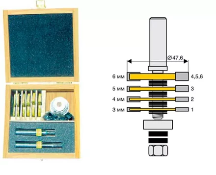 Набор фрез кром фальцевых 6шт 2хв 12мм 10593 купить в Когалыме