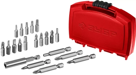 ЗУБР биты МХ-21, CR-V, с магнитным адаптером, набор в компактном ударопрочном боксе (26600-H21) купить в Когалыме