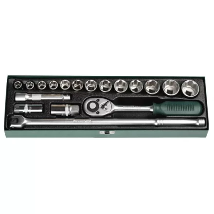 Набор торцовых головок KRAFTOOL &quot;INDUSTRIE QUALITAT&quot; (1/2&quot;) универсальный, Cr-V, металлический кейс, 18 предметов 27892-H18 купить в Когалыме