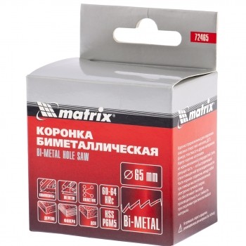 Коронка BIMETAL 65 мм MATRIX 72465 купить в Когалыме