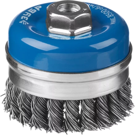 ЗУБР "ПРОФЕССИОНАЛ". Щетка чашечная усиленная для УШМ, плетеные пучки стальной проволоки 0,8мм, 80ммхМ14 35271-080_z02 купить в Когалыме