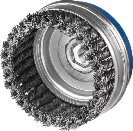 ЗУБР "ПРОФЕССИОНАЛ". Щетка чашечная усиленная для УШМ, плетеные пучки стальной проволоки 0,8мм, 80ммхМ14 35271-080_z02 купить в Когалыме