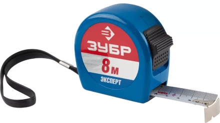 Рулетка ЗУБР, алюмин корпус повышенной прочности, нейлон покрытие, компактная эргоном конструкция, 8м/25мм 34058-08-25 купить в Когалыме