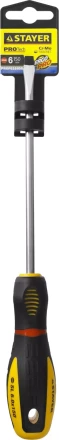Отвертка STAYER &quot;PROFI&quot; &quot;PROTech&quot;, двухкомп рукоятка, намагниченная, Cr-Mo, SL6,0x150мм 25131-06-15_z02 купить в Когалыме