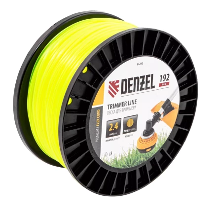 Леска для триммера круглая Denzel, 2,4мм х 192м, на DIN катушке FLEX CORD, 96280 купить в Когалыме