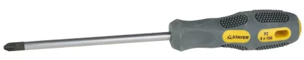 Отвертка STAYER &quot;PROFESSIONAL&quot; &quot;MAX-GRIP&quot; слесарная, Cr-V, намагниченная, PZ №3x150мм 25822-3-150 G купить в Когалыме