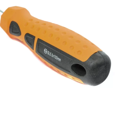 Отвертка &quot;Point&quot;, SL5,0 х 100 мм, CrV, 2-х компонентная рукоятка Sparta 11766 купить в Когалыме